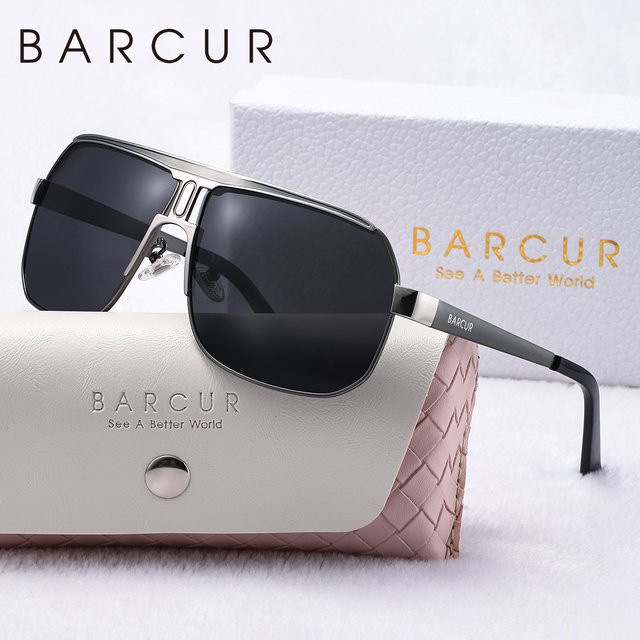 BARCUR Sonnenbrille, Vollrand, square, black - Bild 1