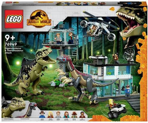 LEGO Jurassic World 76949 Giganotosaurus und Therizinosaurus Angriff Dinosaurier Set
