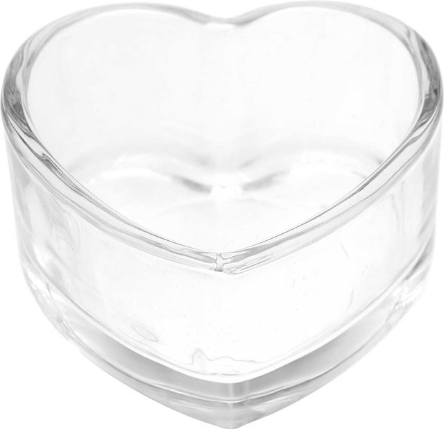 Rico Design Kerzenglas Herz aus Glas, transparent, B/T/H: 7,7 x 7,7 x 3,8 cm - Bild 1