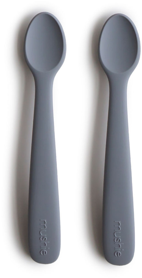 Mushie Silikonlöffel 2er Pack Tradewinds Grau Matt - Bild 1