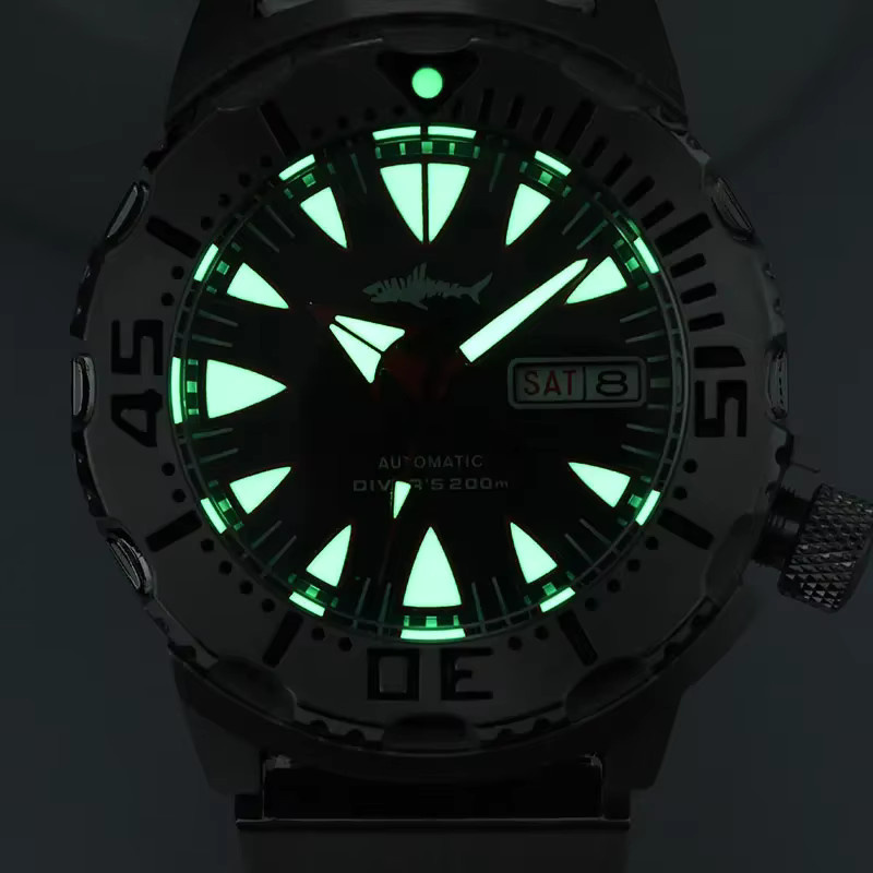 HEIMDALLR Automatik Taucheruhr, Edelstahl, Schwarz, 62 mm, Herren - Bild 3