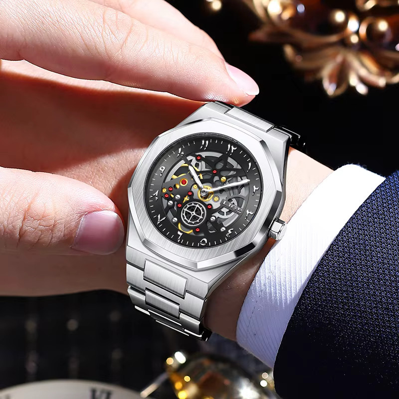 LIGE Armbanduhr Quarz, Edelstahl, Silber, Herren - Bild 6