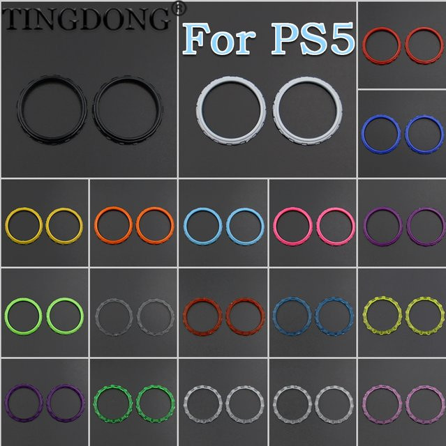 TingDong Analoge Akzent-Thumbstick-Ringe für PS5-Controller, 2 Stück, Orange - Bild 1