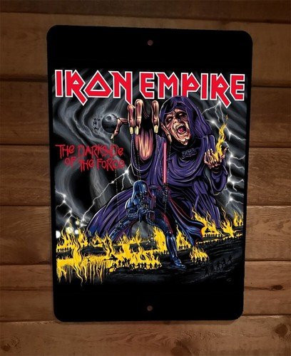 Iron Empire Metall-Wandschild Dark Side of the Force, rechteckig, mehrfarbig, B/H: 20 x 20 cm - Bild 1