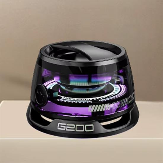 Meiteai-Earphones G200 Bluetooth 5.3 Mini-Lautsprecher mit RGB-Beleuchtung und Magnetfunktion, Schwarz, 7h Spielzeit - Bild 1