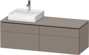Duravit L-Cube Waschtischunterschrank mit Schubladen in Weiß und Grau, B/T/H: 142 x 55 x 48,2 cm - Bild 1