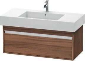 Duravit Waschtischunterschrank Ketho wandhängend in Nussbaum Natur, B: 100 cm, T: 45,5 cm, H: 41 cm - Bild 1