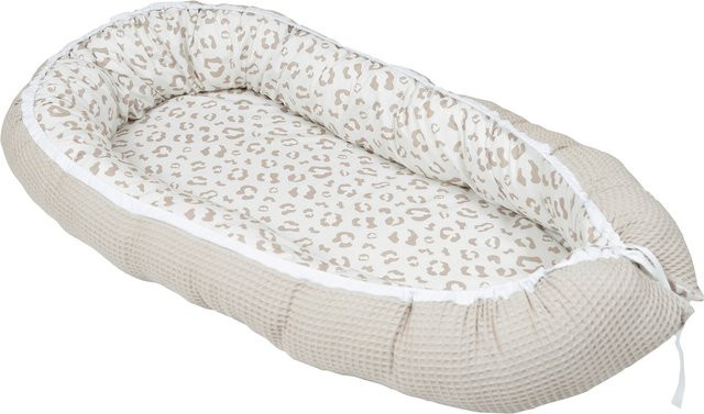 Ullenboom Kuschelnest Waffelpiqué aus Baumwolle, Beige, B: 55 cm, L: 95 cm - Bild 1