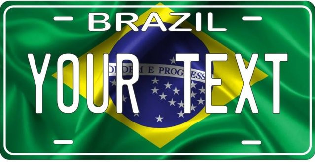 Dekorative Brasilien-Flagge Plakette von CIFBUY in Rot und Multicolour, wasserfeste 2D Flache Dekoration - Bild 1
