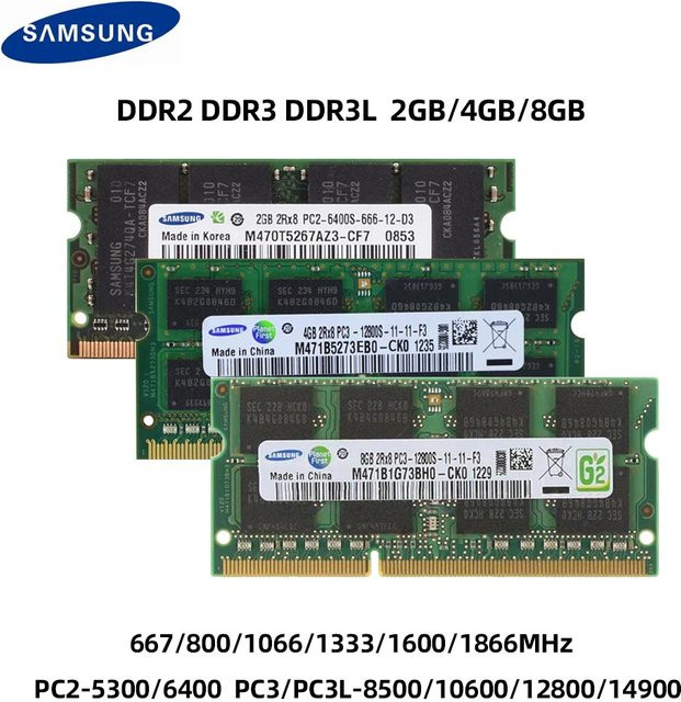 Samsung DDR3 DDR3L SODIMM Notebook Arbeitsspeicher in Grün - Bild 1
