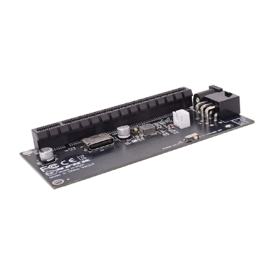 ADT-Link Oculink SFF-8612 auf PCIe X4 X16 Schnittstellenadapterkarte für GPU in Schwarz, kompatibel mit PCIe 4.0 und 3.0 sowie SFF-8611 4i-Kabeln - Bild 3