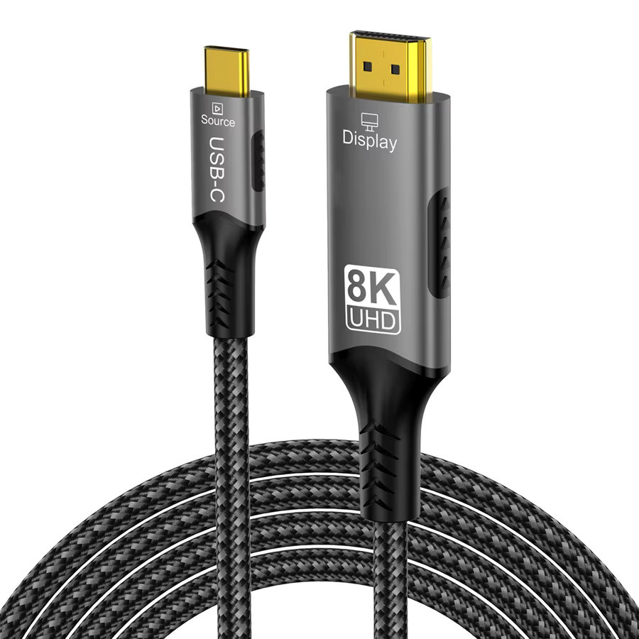 VAORLO USB-C auf HDMI 2.1 Kabel für 8K60Hz und 4K60Hz, kompatibel mit Thunderbolt 3, iPhone 15, MacBook und Huawei Mate30 - Bild 6