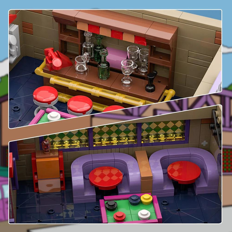 Gobricks Simpsoned Modulare Moe's Taverne Bausteine ab 14 Jahren - Bild 2