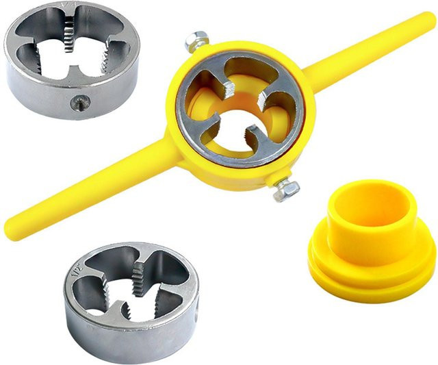 Meterk PVC Gewindeschneider Set, 6 Stück, Gelb - Bild 1