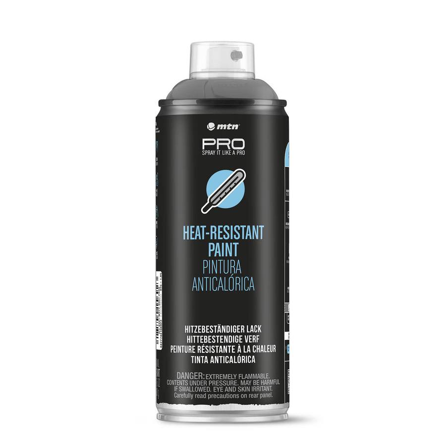 MTN PRO Hitzebeständiger Sprühlack Schwarz für Gusseisen, 400 ml - Bild 1