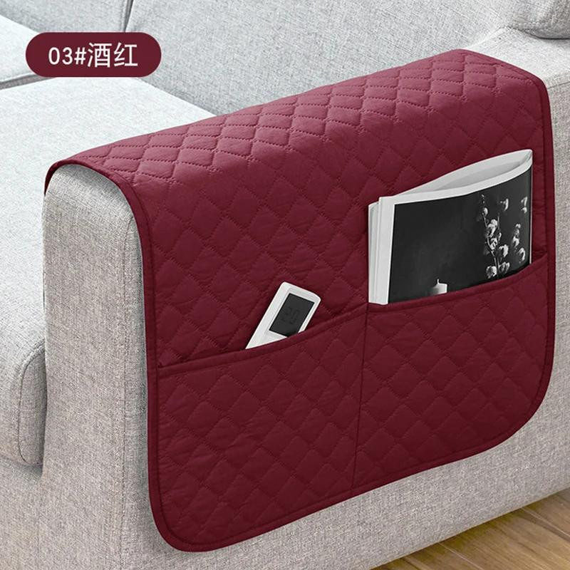 Wasserabweisender Sofa Armlehnenbezug mit Hängeaufbewahrungstasche für Fernbedienung und Handy von Household supplies MH, B/H: 50 x 110 cm - Bild 3