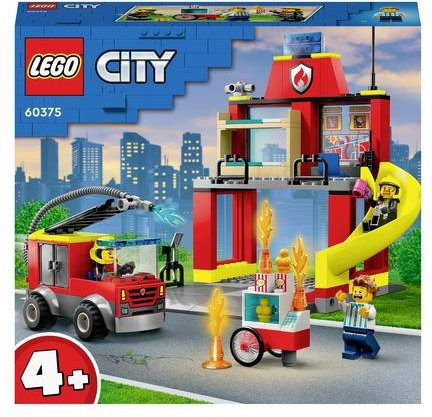 LEGO City Feuerwehrstation und Löschauto 60375 Spielset für Kinder ab 4 Jahren - Bild 1