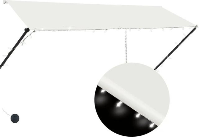 vidaXL Einziehbare Markise mit LED in Creme, B/T: 300 x 150 cm - Bild 1