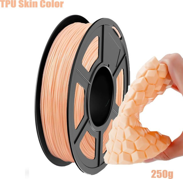 DINGSUN TPU-Filament Beige 1,75 mm Durchmesser 250 g Spule für FDM 3D-Drucker - Bild 1