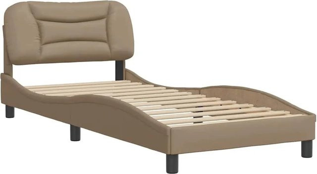 vidaXL Bettgestell Hvar in Cappuccino-Braun mit Kunstleder, B/T/H: 80 x 200 cm - Bild 1