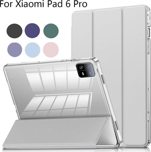 Xiaomi Tablet Hülle Crystal Clear für Xiaomi Pad 6 und Pad 6 Pro 11,2 Zoll, transparent mit Stifthalter und Auto Sleep/Wake Funktion - Bild 1