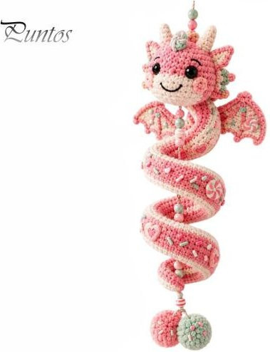 Freebuy Garn-Drachen-Set, DIY Spiral-Hängeornament-Set, Rosa, Plüsch / Textil - Bild 1