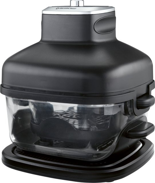 SILVERCREST Glas-Heißluftfritteuse in Schwarz und Transparent mit 1500 Watt und Warmhaltefunktion - Bild 1