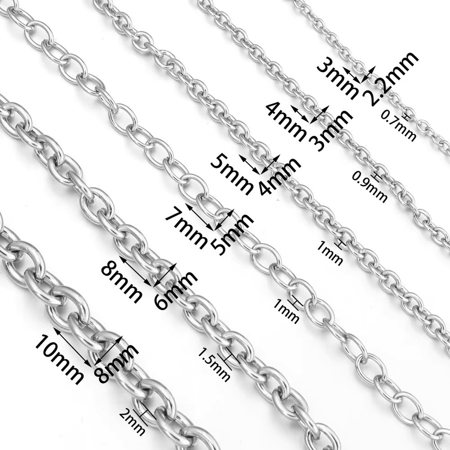 lingsai Gliederkette Edelstahl, Silber - Bild 2