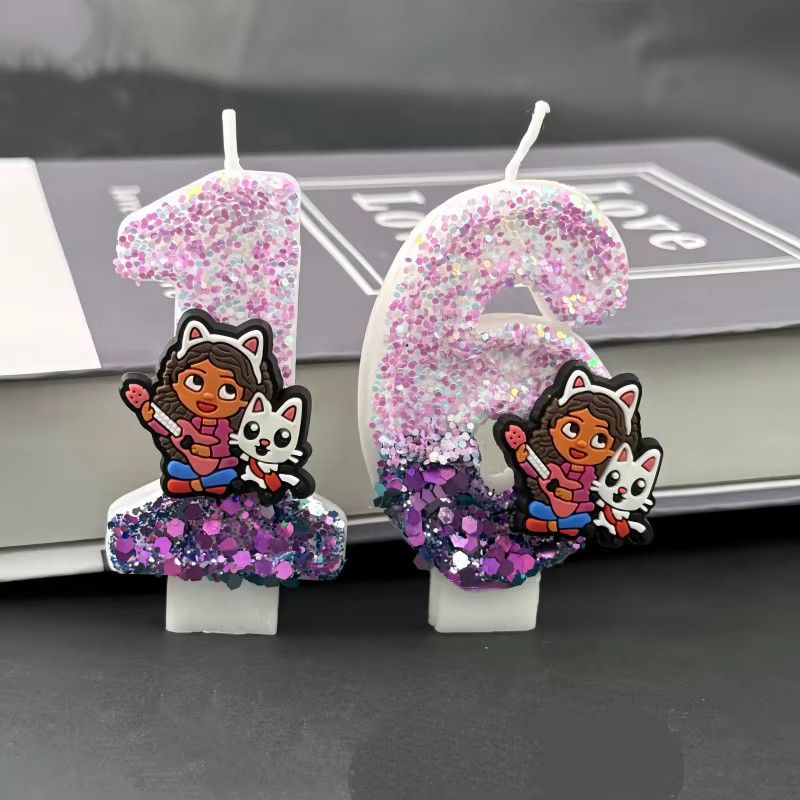 Gabby Puppenhaus Zahlenkerzen 0-9 für Kindergeburtstage und Babypartys in Multicolor - Bild 4