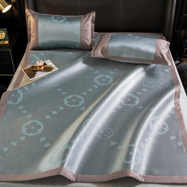 Carbon Light Kühlmatte Set Super Six, dreiteiliges weiches Sommer-Spannbettlaken aus Mikrofaser, grau, B/T/H: 90 x 190 x 0 cm - Bild 1