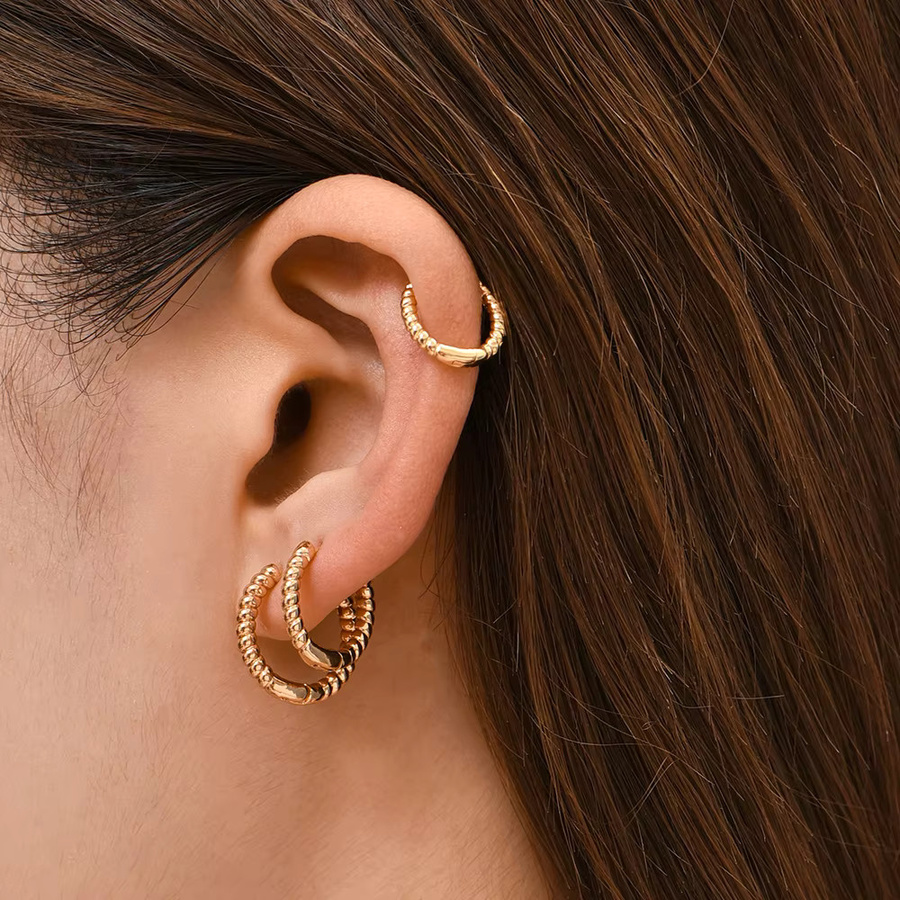 Erpels Creolen, Gold, Damen, minimalistisch - Bild 3