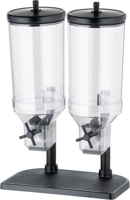 APS Cerealienspender Duo FRESH+EASY Müslispender, 9 l, transparent/schwarz, L: 34,5 cm, B: 21,5 cm, H: 54 cm - Bild 1