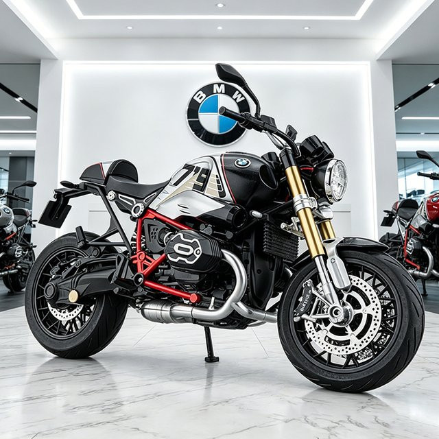 Jingyi BMW R Nine T K21 Motorradmodell, 1:9, mit Sound und Licht - Bild 1