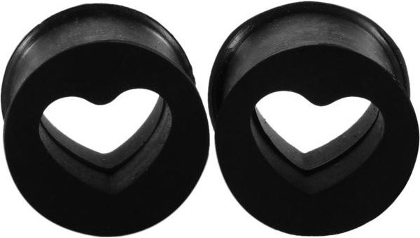 Ohrringe Dehner, Silikon, Schwarz, Unisex, 4mm-25mm - Bild 1