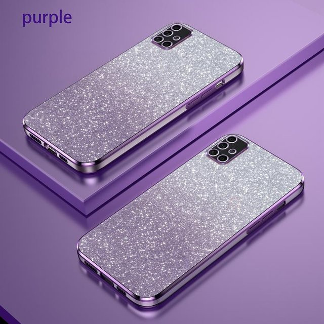 Luxus Silikonschutzhülle mit Farbverlauf und Glitzerbeschichtung für Samsung Galaxy A51 A71 A03s A31 A21s A22 4G in Purple - Bild 1