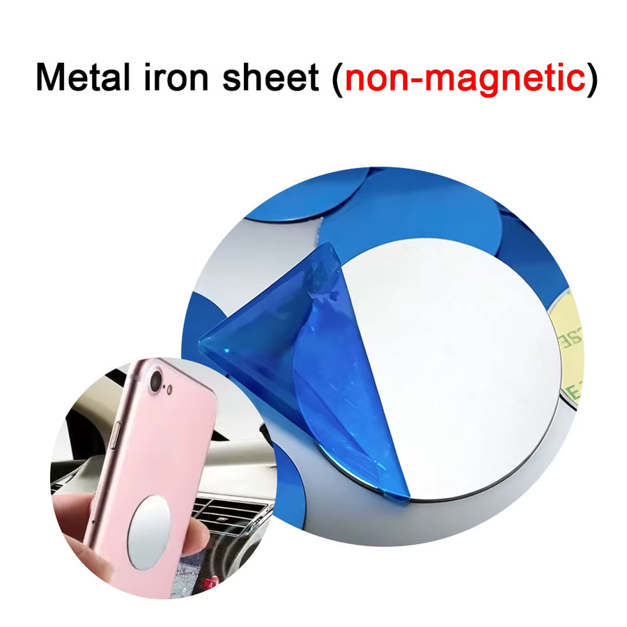 TingDong 10 Stück Universelle Magnetische Metallplatten für Auto-Handyhalterungen, Selbstklebende Eisenblech-Aufkleber in Silber - Bild 2