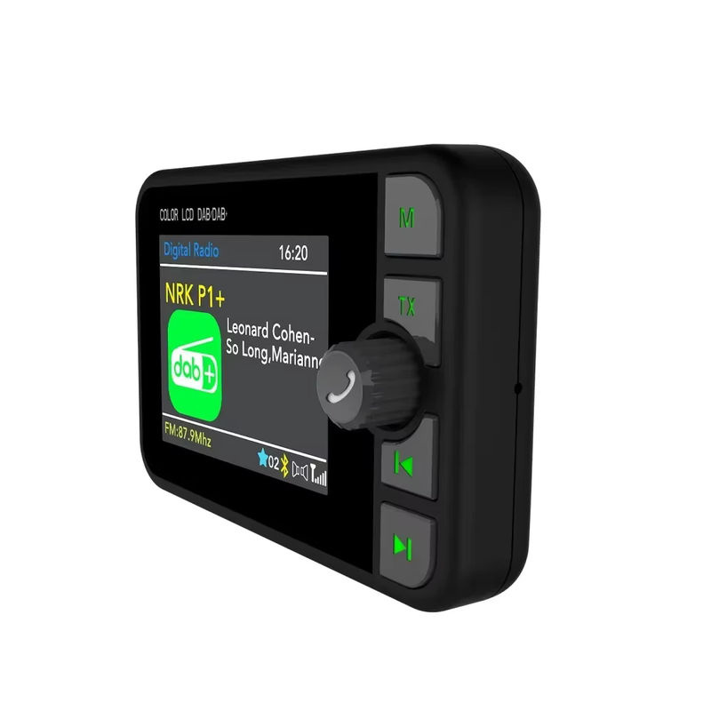 AUTOSHARK DAB-Radioempfänger für das Auto mit 2,4-Zoll-Bildschirm, GPS-Stereo-Sound, digitaler Signalantenne, AUX, TF-Karte und FM-Transmitter in Schwarz - Bild 5