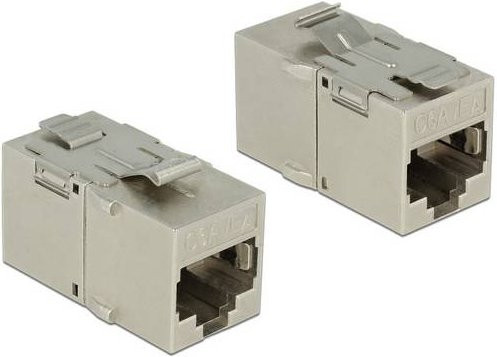 Delock 86408 RJ45 Keystone Einbaumodul für Ethernet LAN in Silber - Bild 1