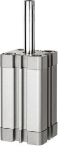Riegler Kompaktzylinder einfachwirkend in Silber, Durchmesser: 25 mm, Hub: 5 mm, ISO 21287 - Bild 1