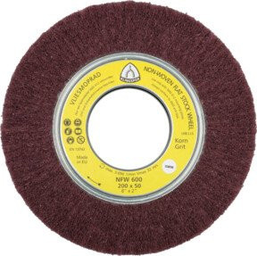 Klingspor NFW 600 Vliesräder Medium Korund in Rotbraun, Durchmesser: 20,0 cm, Breite: 5,0 cm, Höhe: 6,82 cm - Bild 1