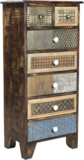 DELUKE Kommode IVAR aus Akazie und Mango in Mehrfarbig, B/T/H: 110 x 50 x 35 cm - Bild 1