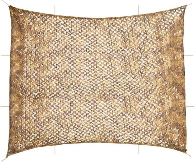 vidaXL Tarnnetz mit Aufbewahrungstasche aus Polyester in Sandfarbe, B: 729 cm, H: 602 cm - Bild 1