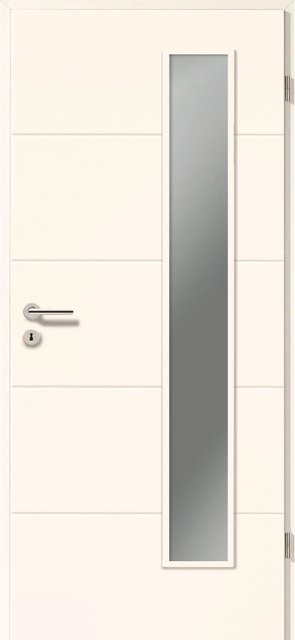 GetaDoor Zimmertür Catro Line Modern in Weiß mit Klarglas, Anschlag Rechts, H x B: 198,5 x 73,5 cm - Bild 1