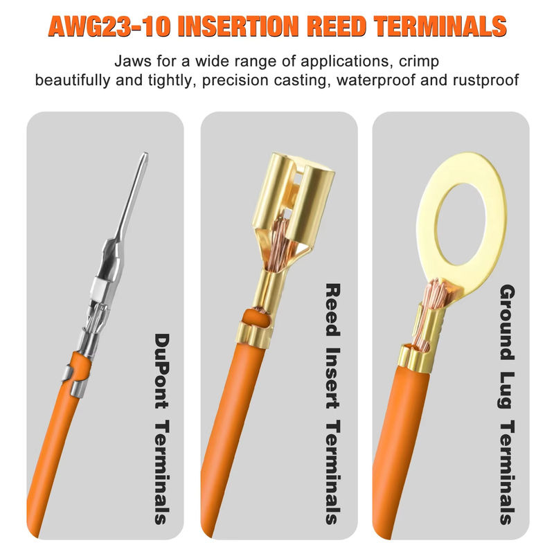 SWANAMB Crimpzange HS-06B für 0,5–6 mm2 und XH2,54/2,8/4,8 Flachstecker zur Verbindung von Anschlussklemmen - Bild 4