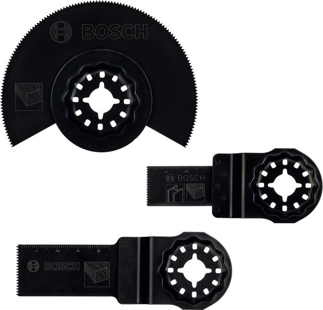 Bosch Starlock Starter-Set Holz für Multifunktionsgeräte, 3-teilig, Schwarz - Bild 1