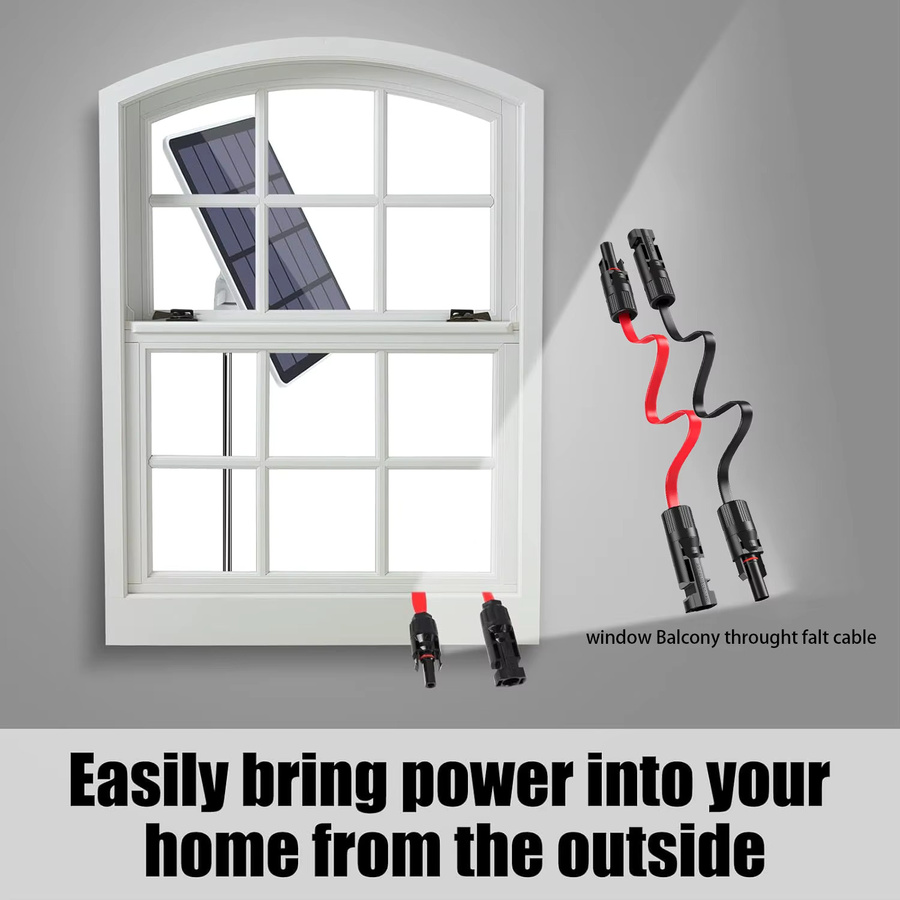 JMUYTOP Flaches Solarpanel-Verlängerungskabel 12/10 AWG 4/6 mm2 mit wasserdichten Steckverbinder für Photovoltaik, Wohnmobil und Hausbalkon - Bild 2