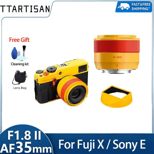 TTArtisan 35mm F1.8 II Autofokus APS-C Objektiv Orange Limited Edition für Sony E und Fujifilm X-Serie - Bild 1