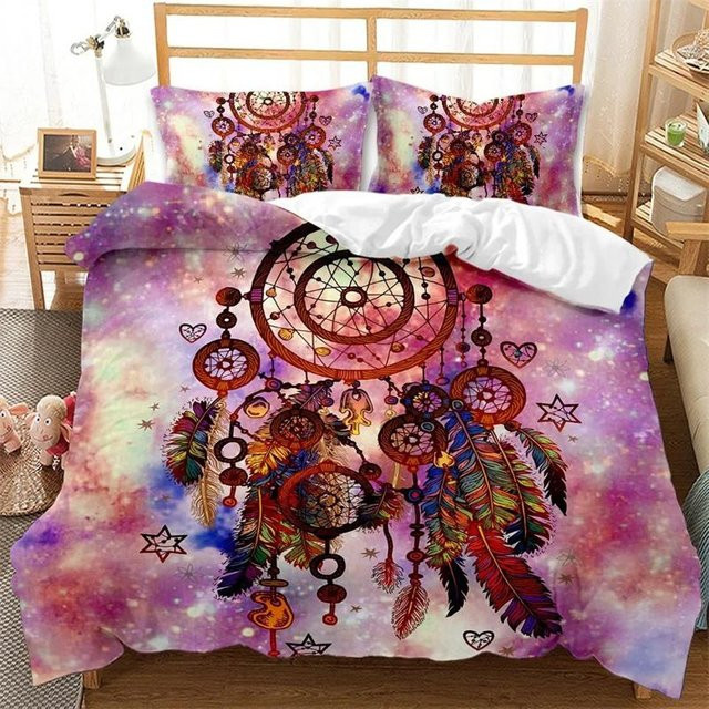 JMG Household Supplies Traumfänger Bettwäsche im Boho-Stil, Weiß/Mehrfarbig, B/H: 140 x 210 cm - Bild 1