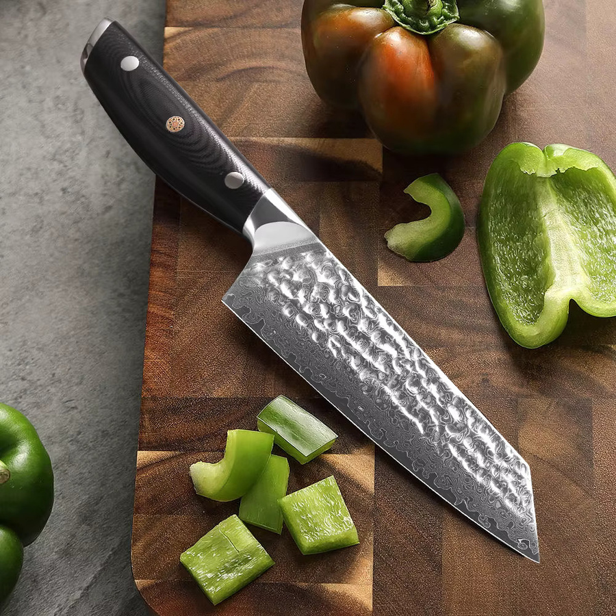 TURWHO Bunka Kiritsuke Kochmesser aus 67-lagigem Damaszener Stahl, 15,24 cm Allzweckmesser für die professionelle Küche - Bild 3