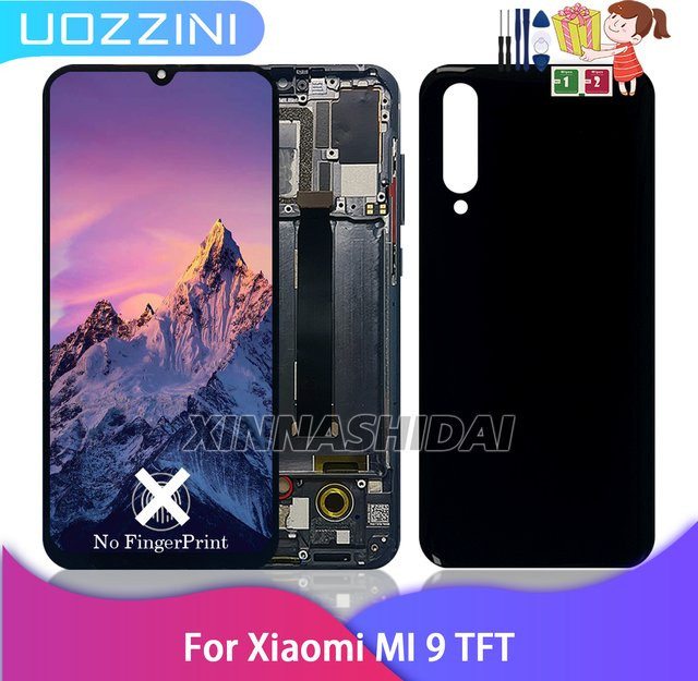 Xiaomi Mi 9 LCD Display mit Touchscreen Digitizer Montage und Rahmen in Schwarz, 6,39 Zoll TFT LCD - Bild 1
